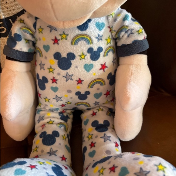 Mickey Mouse Plush Blue Pajamas With Rainbows Stars Hearts Just Play - Picture 4 of 6